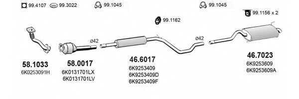 ASSO ART2289 Exhaust System